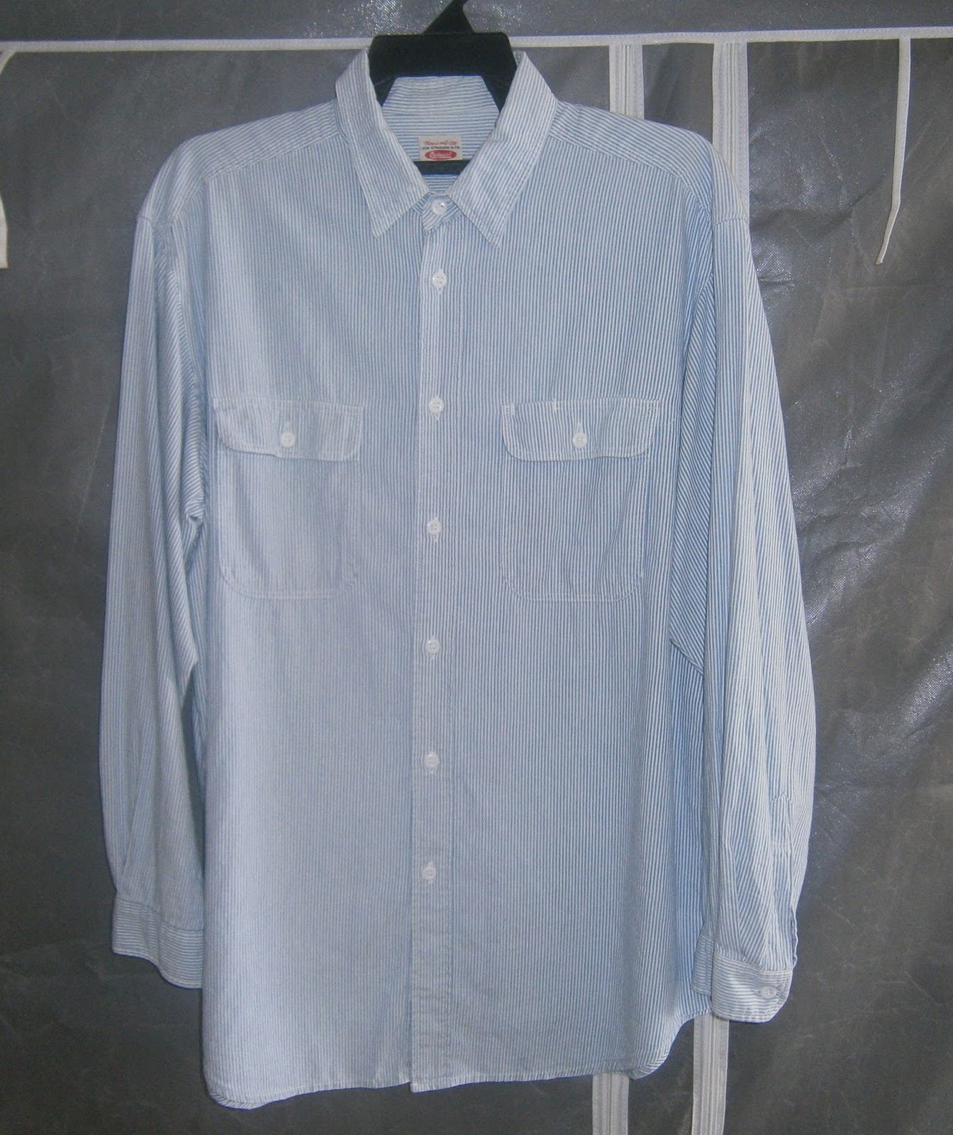 Bintang Bunder: Vintage LEVIS Button Down Men Shirt Stripped Blue 135 YEARS