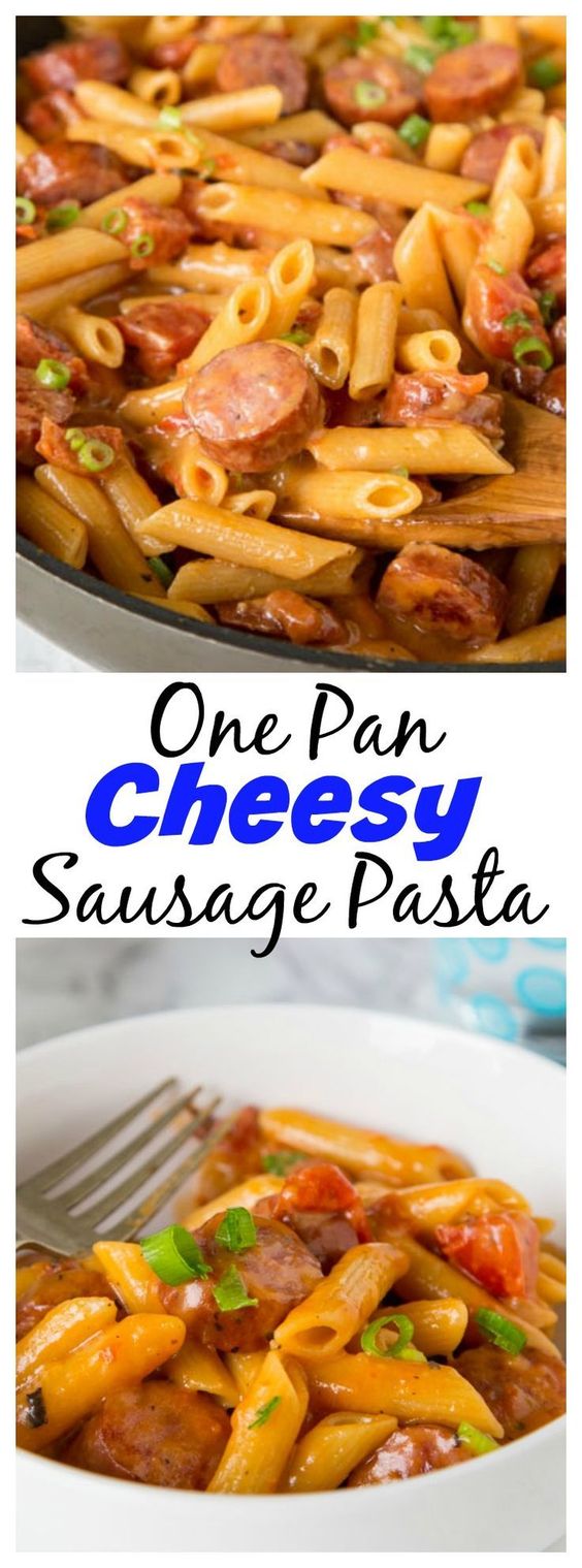 ONE PAN CHEESY SAUSAGE PASTA #pasta #pastarecipes #dinner #dinnerrecipes #quickrecipes ONE PAN CHEESY SAUSAGE PASTA #pasta #pastarecipes #dinner #dinnerrecipes #quickrecipes