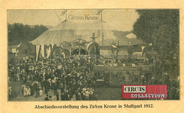 Abschiedsvorstellung des Zirkus Krone in Stuttgart 1912, Spectacle d'adieu du cirque Krone à Stuttgart 1912