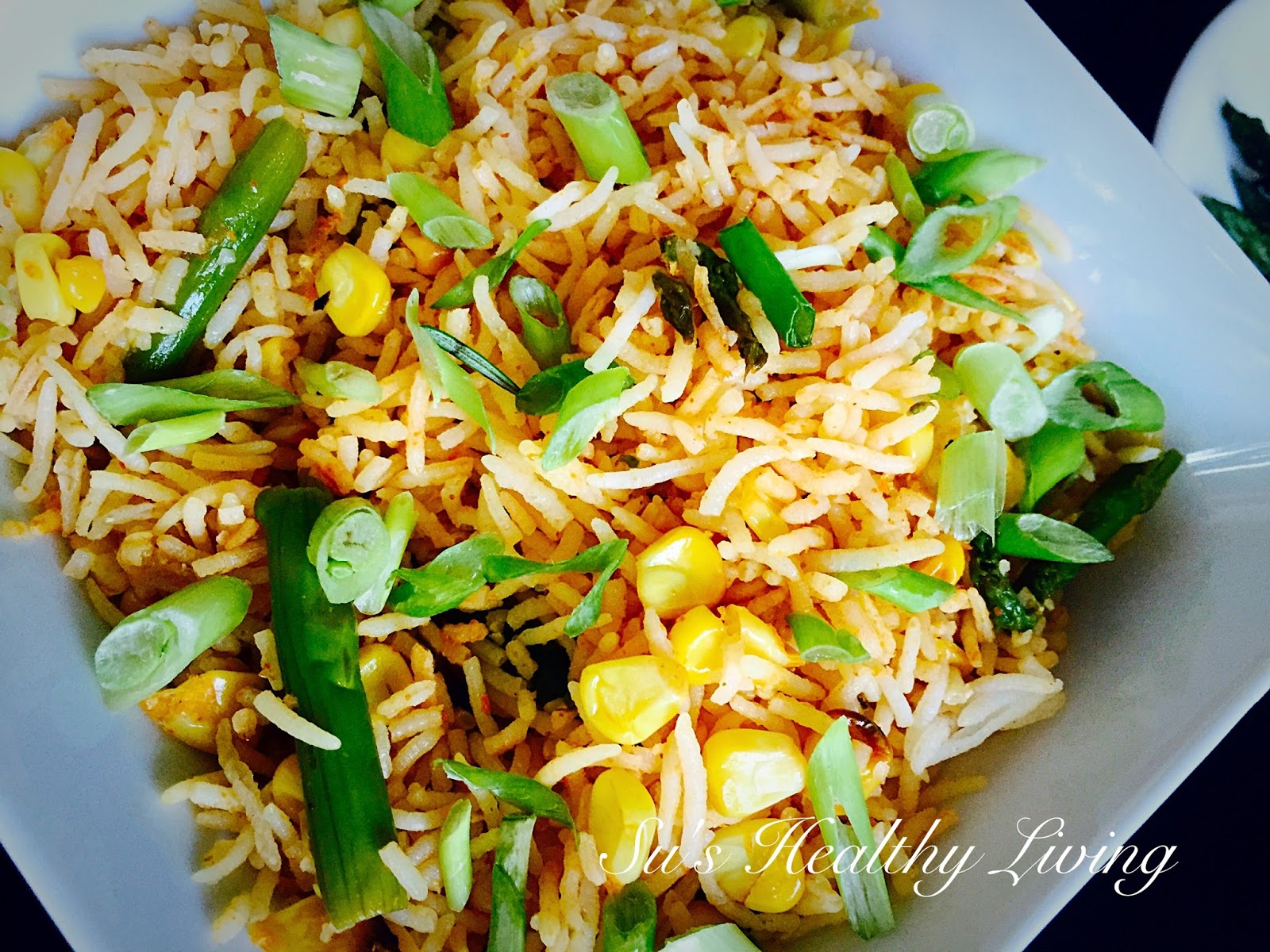 Su'sHealthyLiving Chili Garlic Asparagus Rice