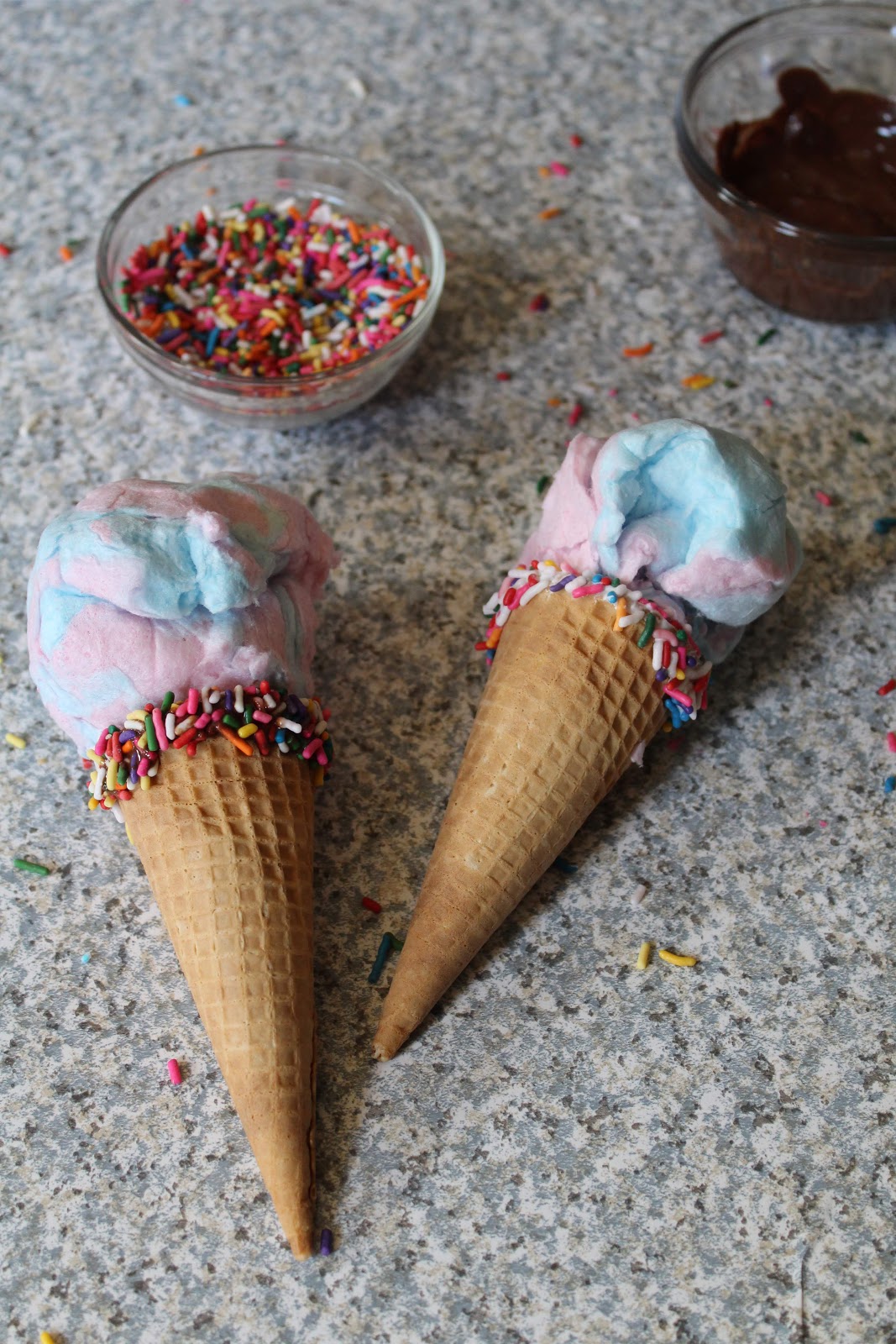 Sweet Silly Sara Cotton Candy Ice Cream Cones