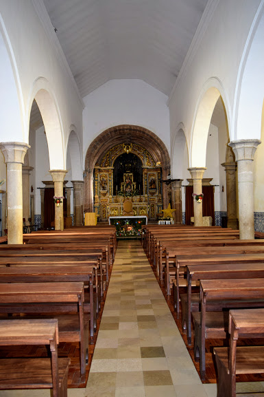 the church next to The Chapel Of Bones, Alcantarilha, Portugal