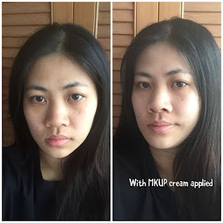  MKUP Real complexion cream before and after