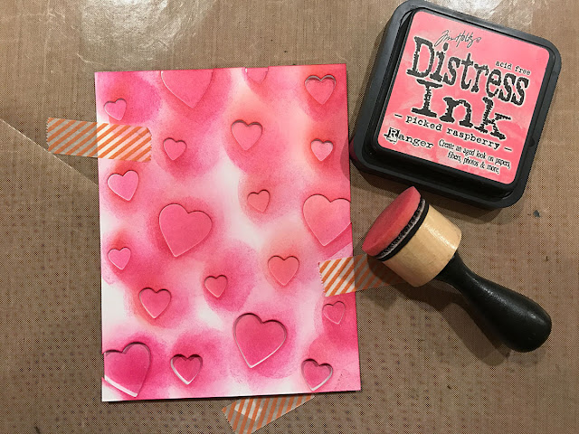 DIY Stencil with Die Cuts and Distress Ink by Juliana Michaels