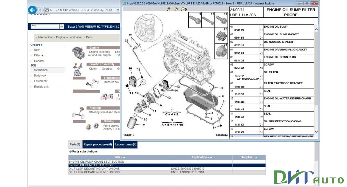 tài liệu ô tô PEUGEOT PEUGEOT PARTS CATALOGUE + SERVICE / REPAIR SEDRE