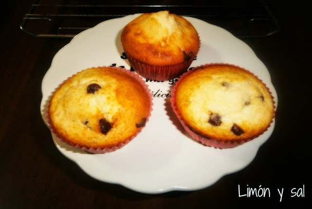 Muffins De Yogur Y Chips De Chocolate
