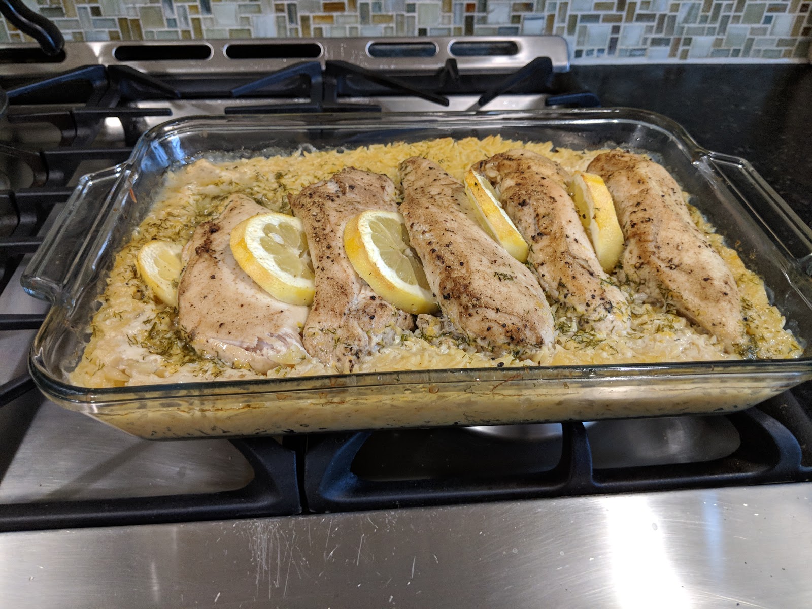 Paul's Daily Posts Greek Lemon Chicken and Orzo Casserole