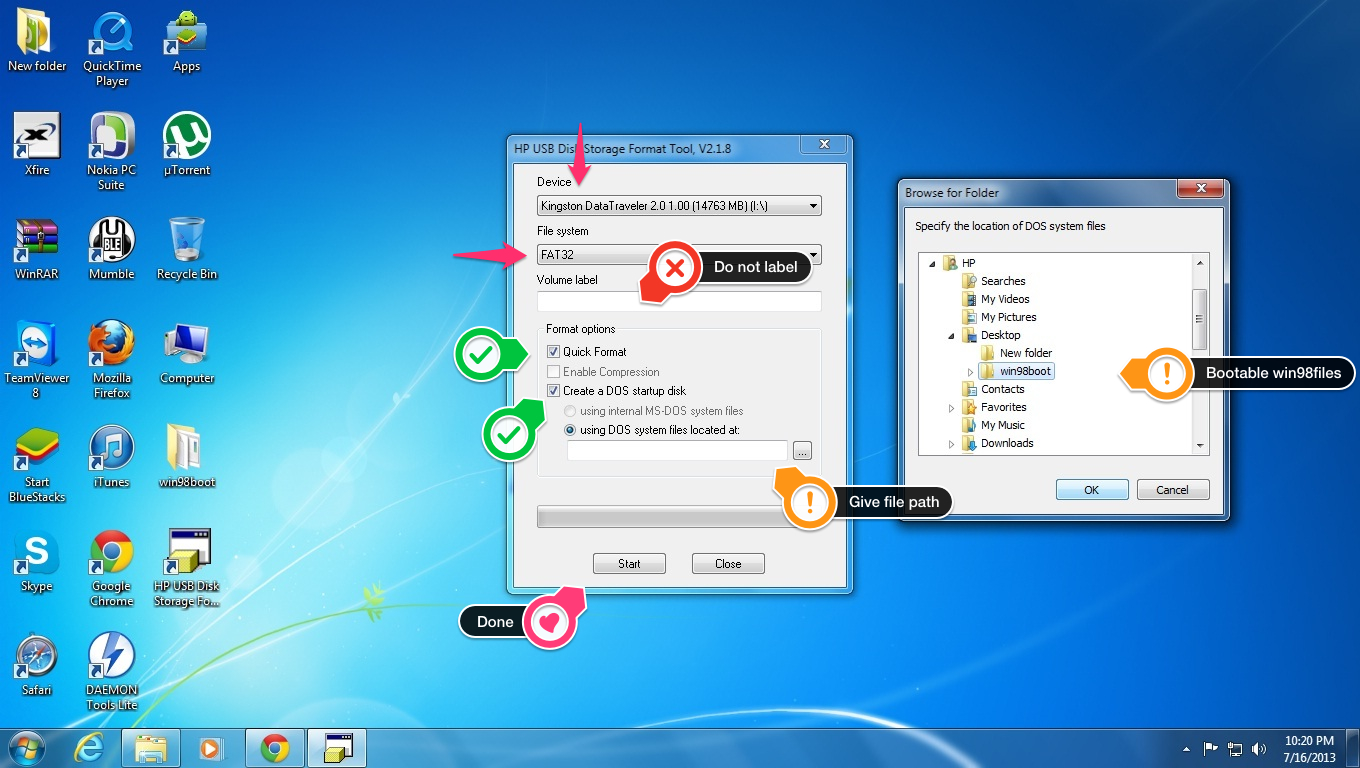 How to create USB Bootable Pendrive to update Bios