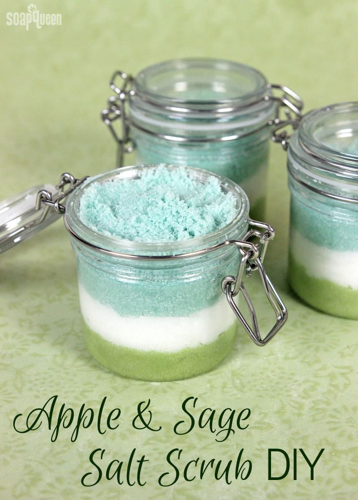 Making Scentz (aka Homemade Bath Products) Apple & Sage Salt Scrub DIY
