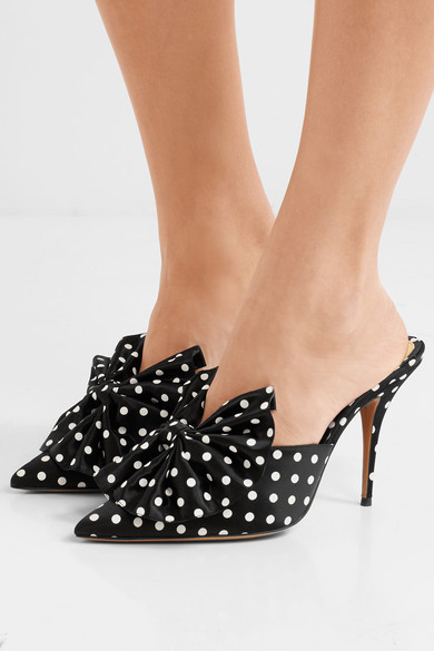 polka dot mules