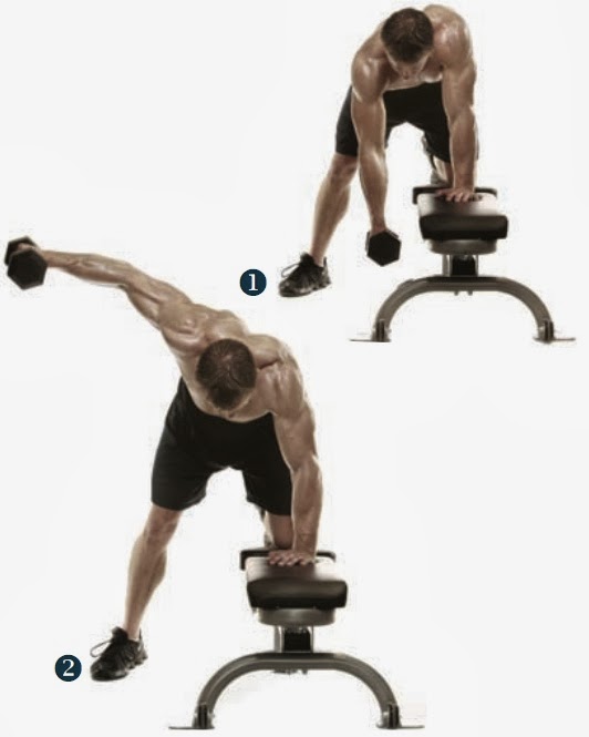 Bodybuilding motivation one arm bent over lateral raise