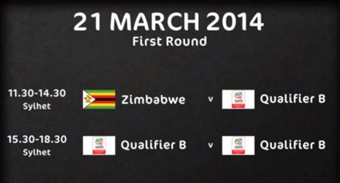 Qualifying Matches Schedule for 2014 T20 World Cup Qualifying Matches Schedule for 2014 T20 World Cup