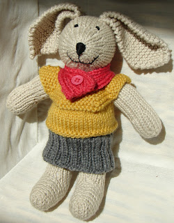knit bunny sweater cowl skirt