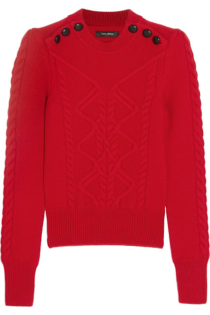 Isabel Marant Dustin cable-knit stretch-wool sweater