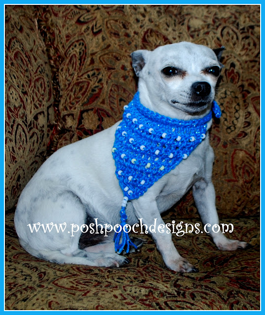 Posh Pooch Designs Dog Clothes Beaded Bandanna for Dogs Posh Pooch