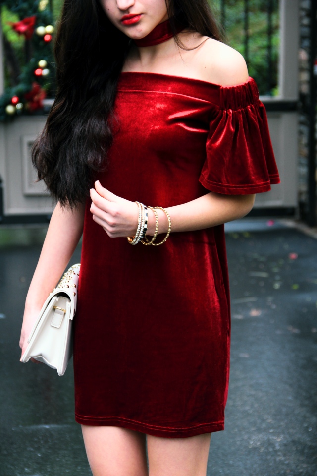 Little Miss Haute Couture Ruby Red Velvet // Holiday Party Look
