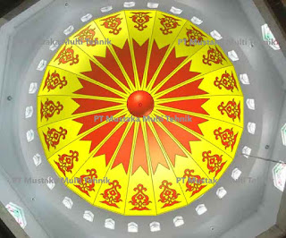 Kubah Plafon Masjid Dekoratif Warna - Copyright : PT Mustaka Multi Tehnik