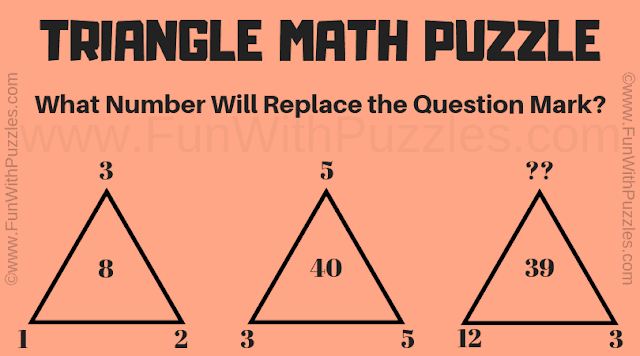 Math Triangle Puzzle and Answer for Adults to Twist your Brain