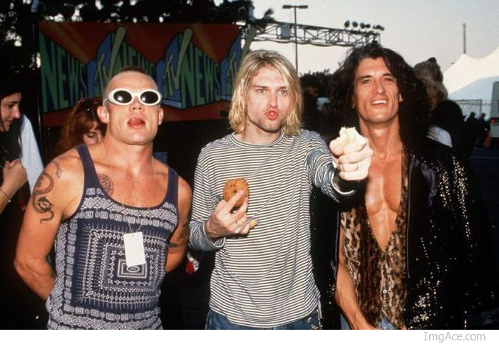 Flea Michael Balzary Kurt Cobain Joe Perry Red Hot Chili Peppers Aerosmith Nirvana
