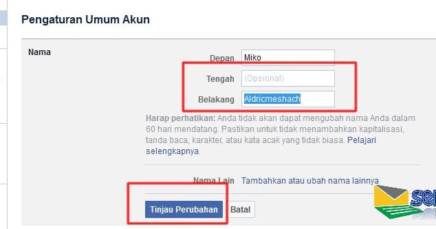 Cara Membuat Facebook Dengan Satu Nama Atau 1 Kata Serbacara Com Technology For Business