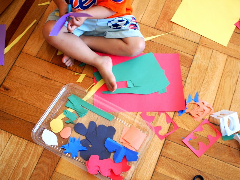 cut out your Matisse cut out shapes from construction paper