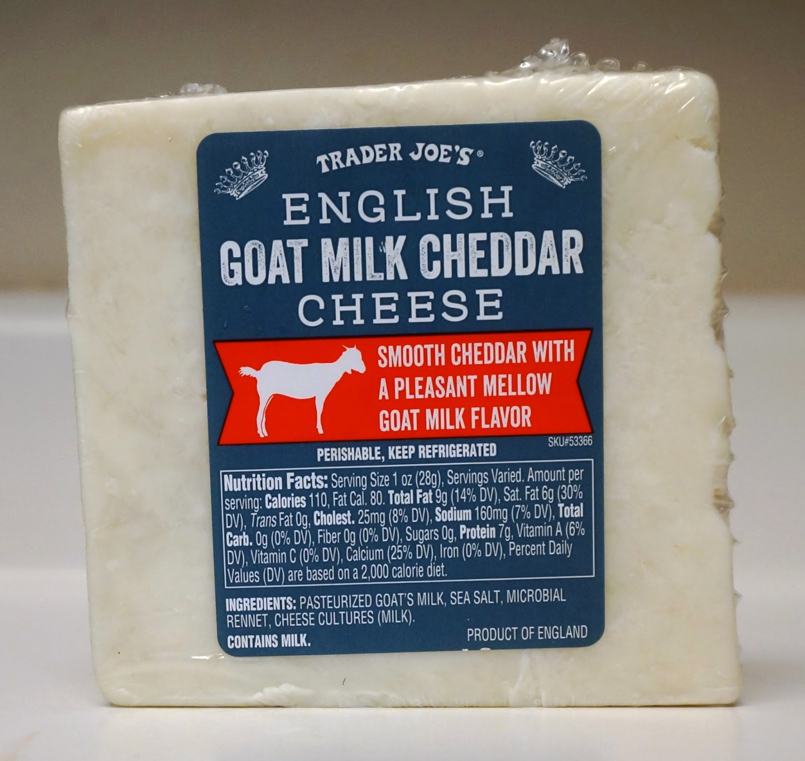 Exploring Trader Joe's Trader Joe's English Goat Milk Cheddar Cheese
