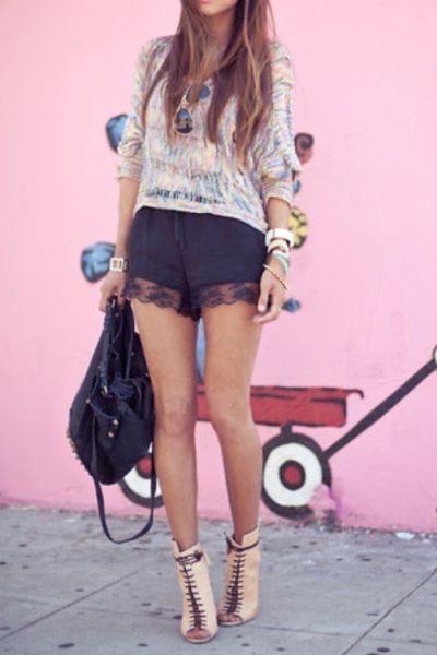 StyleJustEasier: Shorts and heels