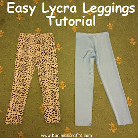 Karima's Crafts: Easy Lycra Leggings Tutorial