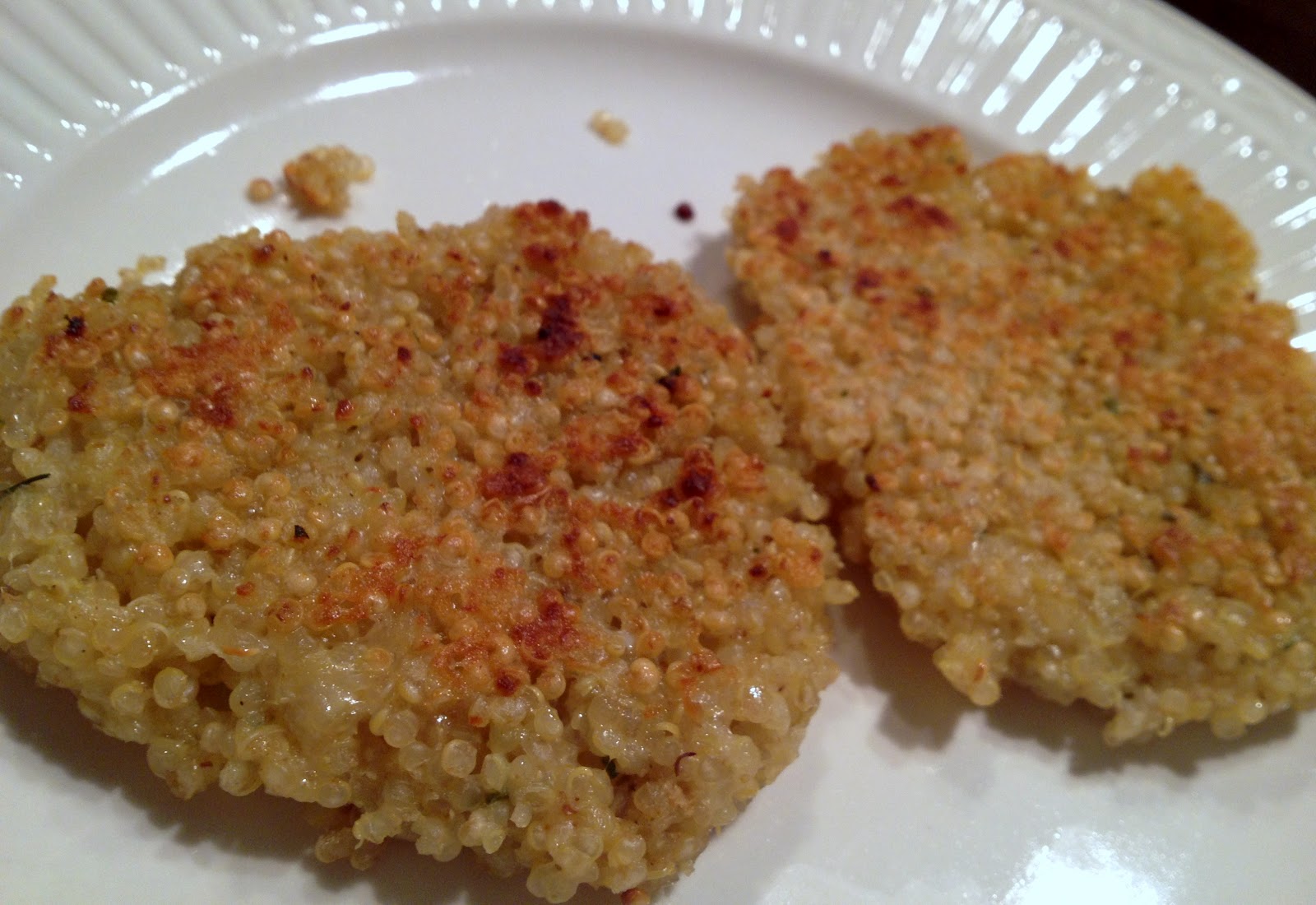Call Me Mrs. Rapp Quinoa Cakes w/ Spicy Marinara Sauce