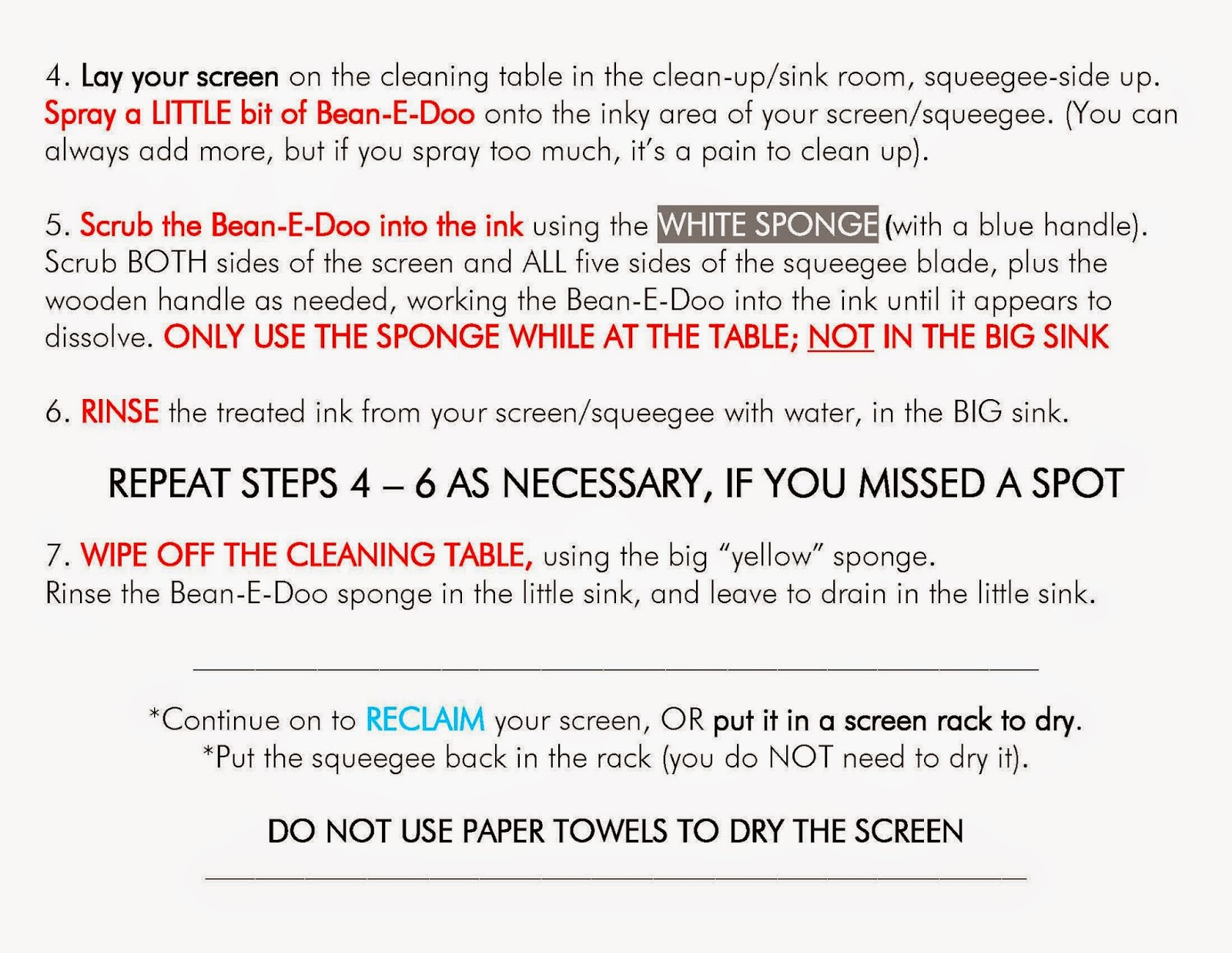 AHS Screen Printing HOW TO CLEAN OILBASED INK from squeegees