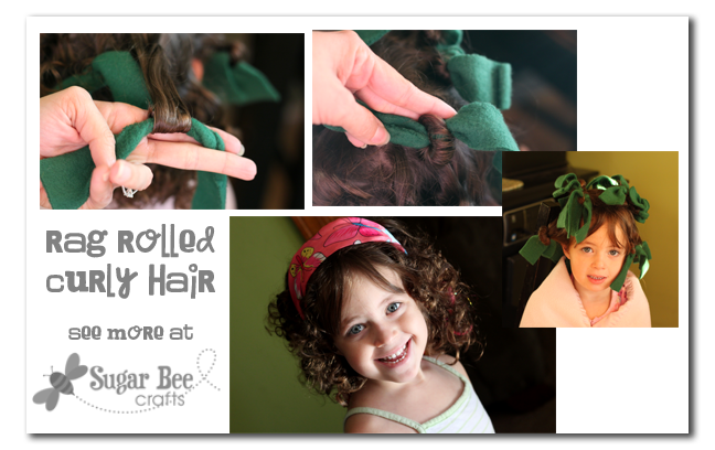 Rag Rolled Curly Hair Sugar Bee Crafts