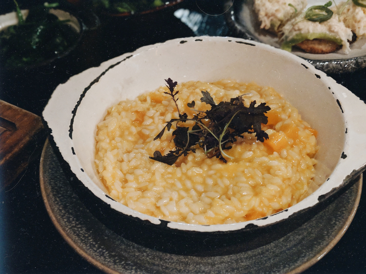 Butternut squash risotto from the Sea Containers restaurant at the Mondrian London