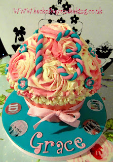 pink giant cupcake