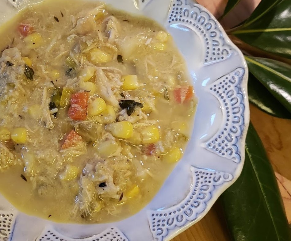 SWEET ALMOND TREE: Chicken Corn Soup with Rivels and Saffron: in Praise ...