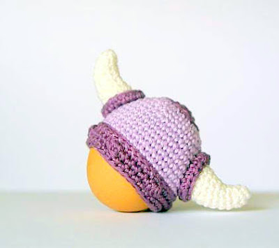 crochet viking hat Easter Egg Cozy