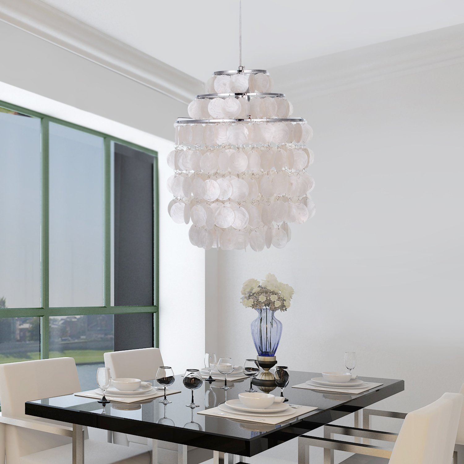 Capiz Shell Light Fixture Chandeliers