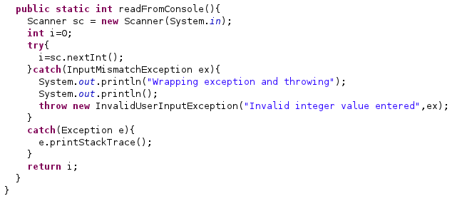 Java-Latte: User defined Exception in java