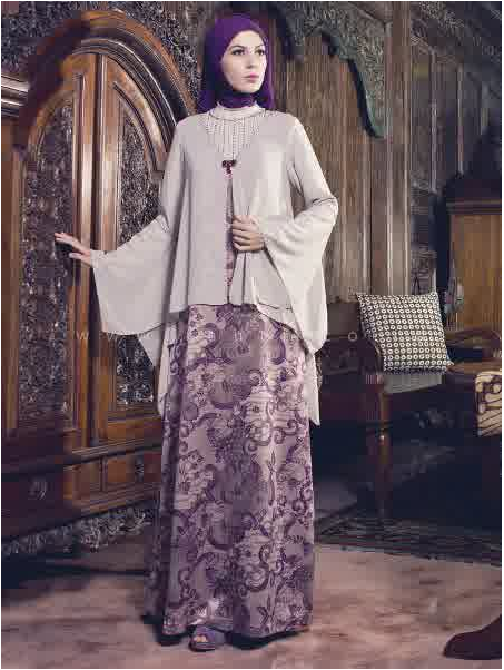  Model  Baju  Muslim Batik  Kombinasi  Brokat 