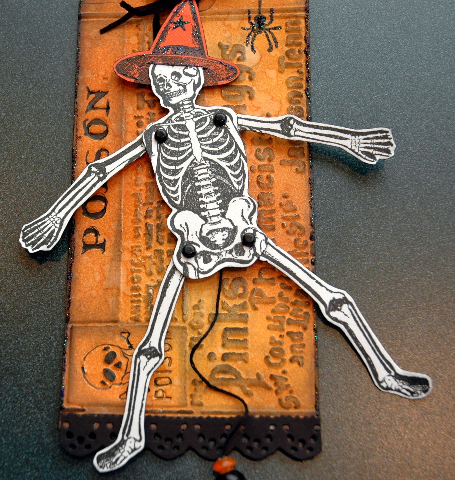 CREATIVITY IS CONTAGIOUS MY VINTAGE STYLE HALLOWEEN JOINTED SKELETON 
