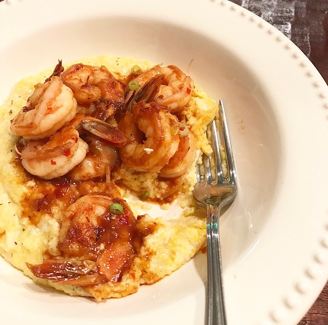 Domestikated Chili Garlic Shrimp 'n Grits