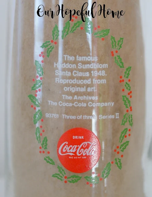 coca cola Christmas drinking glass Haddon Sundblom Santa
