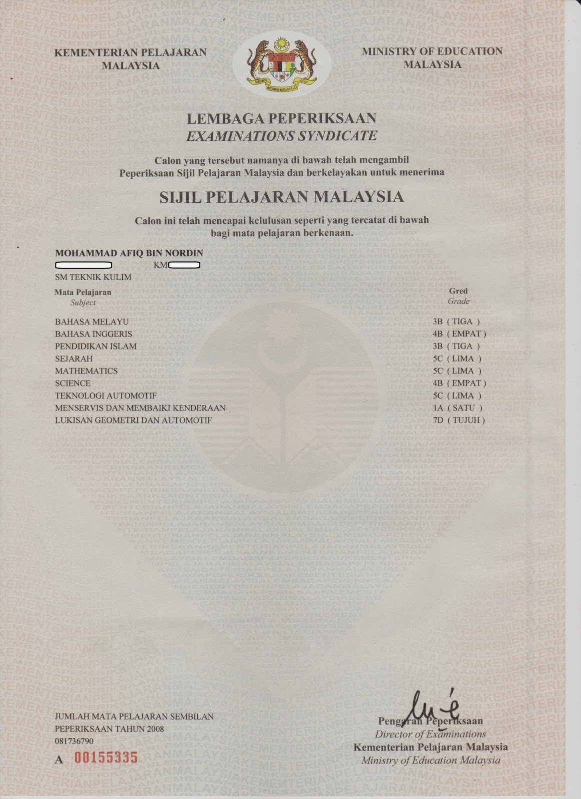 AfiqDin: my certificates