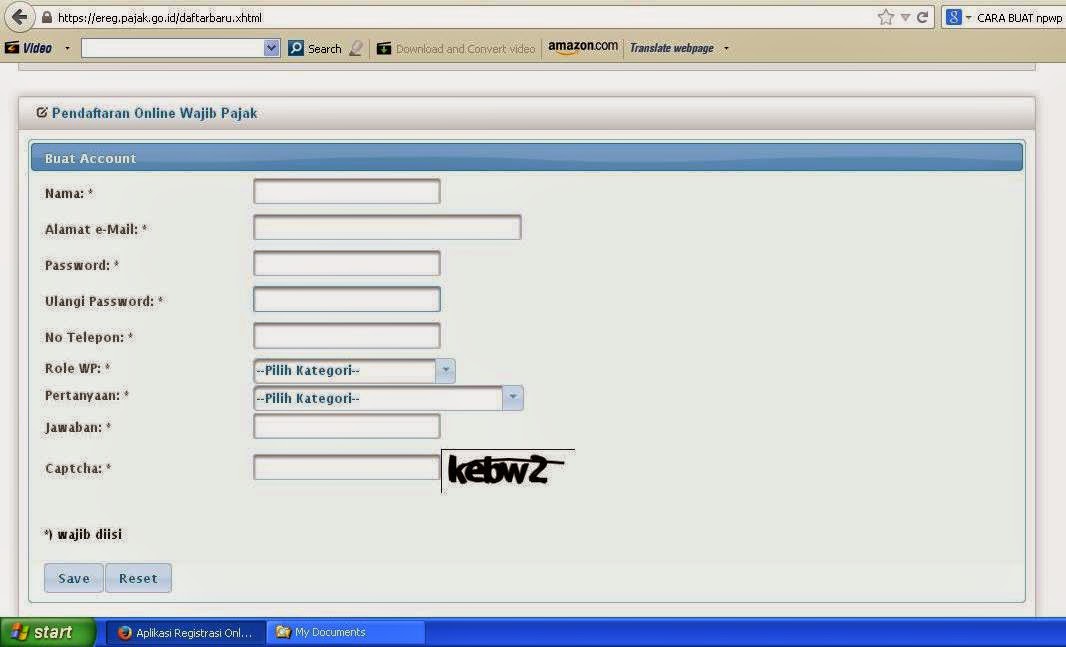 Catatan catatan hukum cara buat npwp online