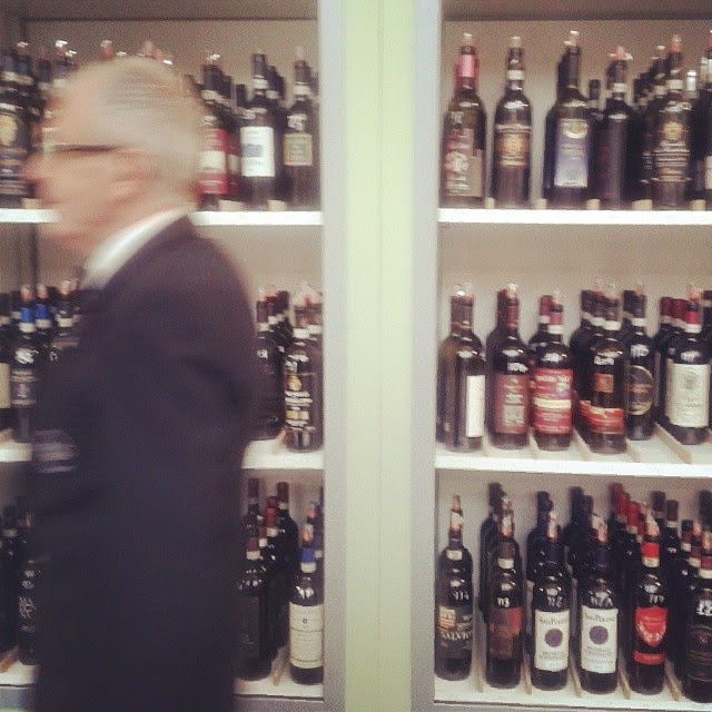 Brunello bottles waiting for tasting at Benvenuto Brunello 