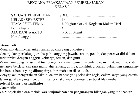 RPP Kurikulum 2013 Kelas 1 SD Revisi 2016 Tema 3 Subtema 4 Pembelajaran 3 Terbaru RPP Kurikulum 2013 Kelas 1 SD Revisi 2016 Tema 3 Subtema 4 Pembelajaran 3 Terbaru