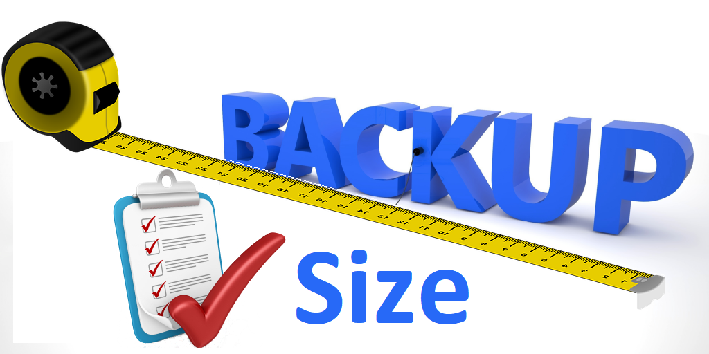 List RMAN backups size
