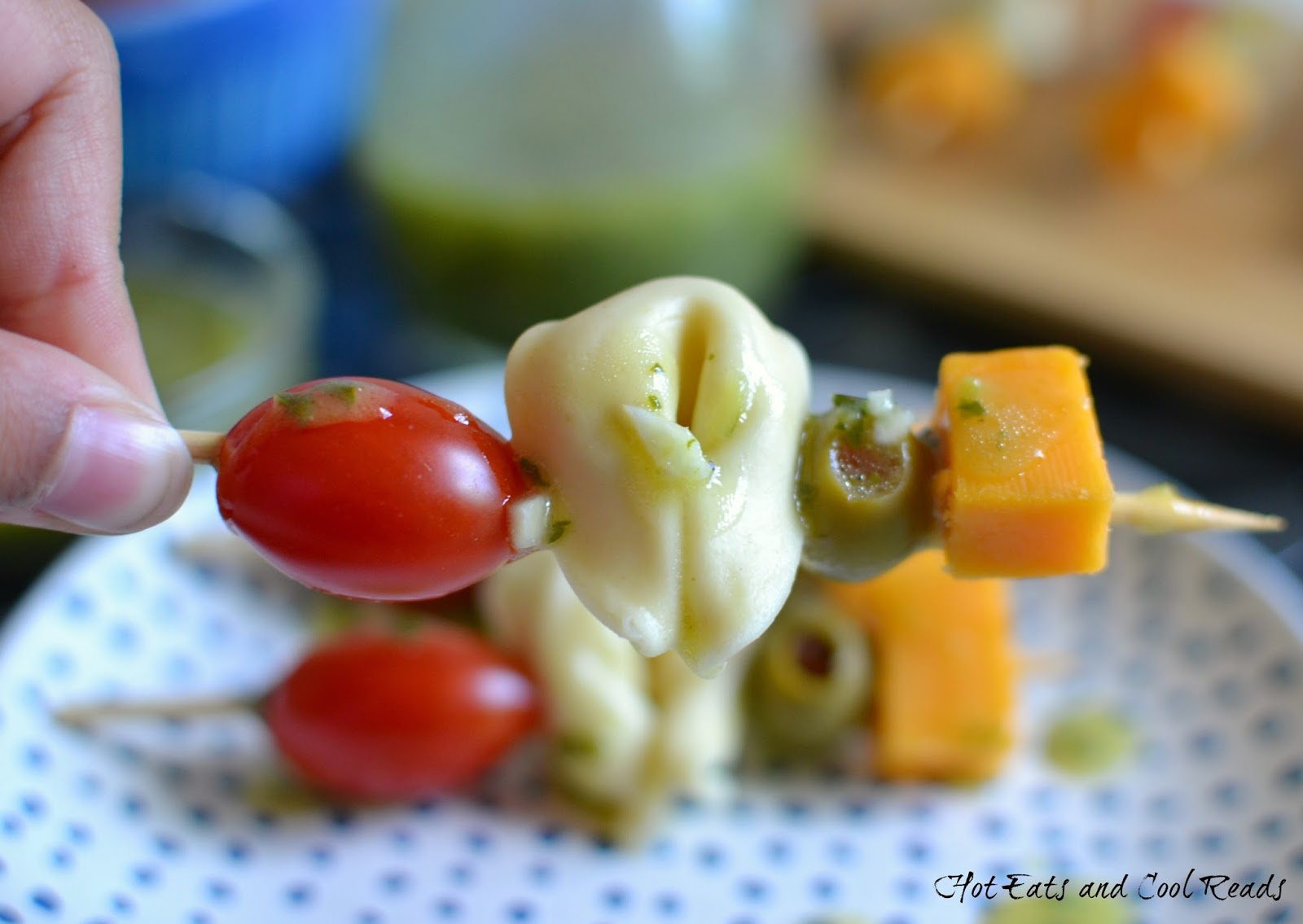 Hot Eats and Cool Reads Mini Tortellini Kabobs with Lemon Basil