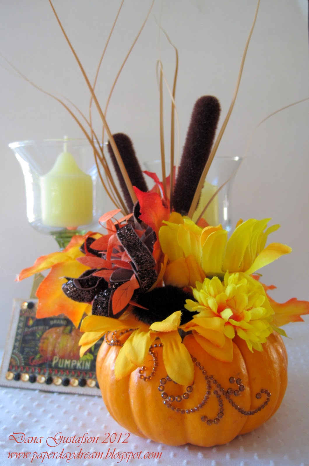 diy-pumpkin-floral-arrangement-want2scrap