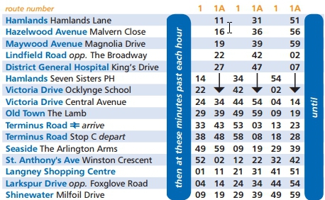 eastbourne timetable transport experience public helpful