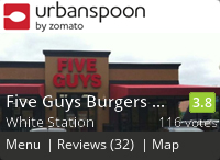 Five Guys Burgers and Fries on Urbanspoon